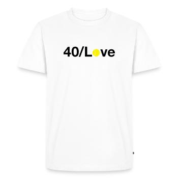 Tennis Tennis Game - Men's Premium Organic T-Shirt - white - Front - Nico (187cm)