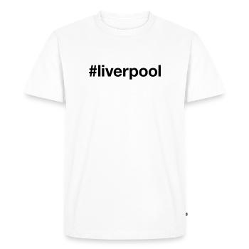 LIVERPOOL Angleterre - T-shirt Premium bio Homme - blanc - Devant - Nico (187cm)