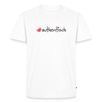 authentique - T-shirt Premium bio Homme - blanc - Devant - Nico (187cm)