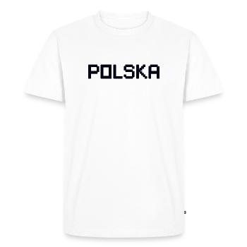 POLSKA Poland - Men's Premium Organic T-Shirt - white - Front - Nico (187cm)