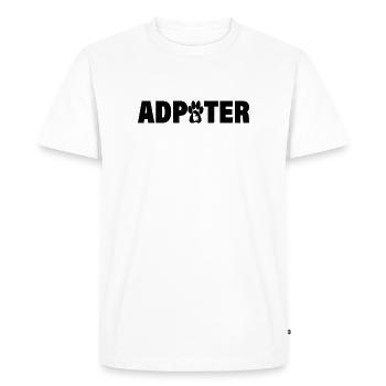  Adopter un chat – Donnez-lui un foyer aimant - T-shirt Premium bio Homme - blanc - Devant - Nico (187cm)
