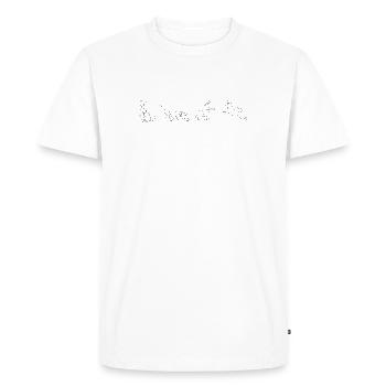 Chiens ligne  - T-shirt Premium bio Homme - blanc - Devant - Nico (187cm)
