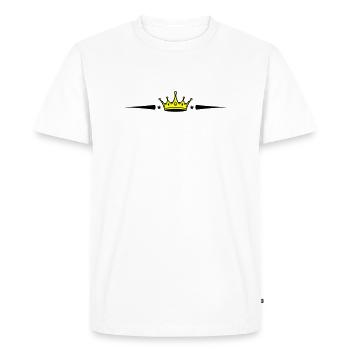 Crown Element - Men's Premium Organic T-Shirt - white - Front - Nico (187cm)