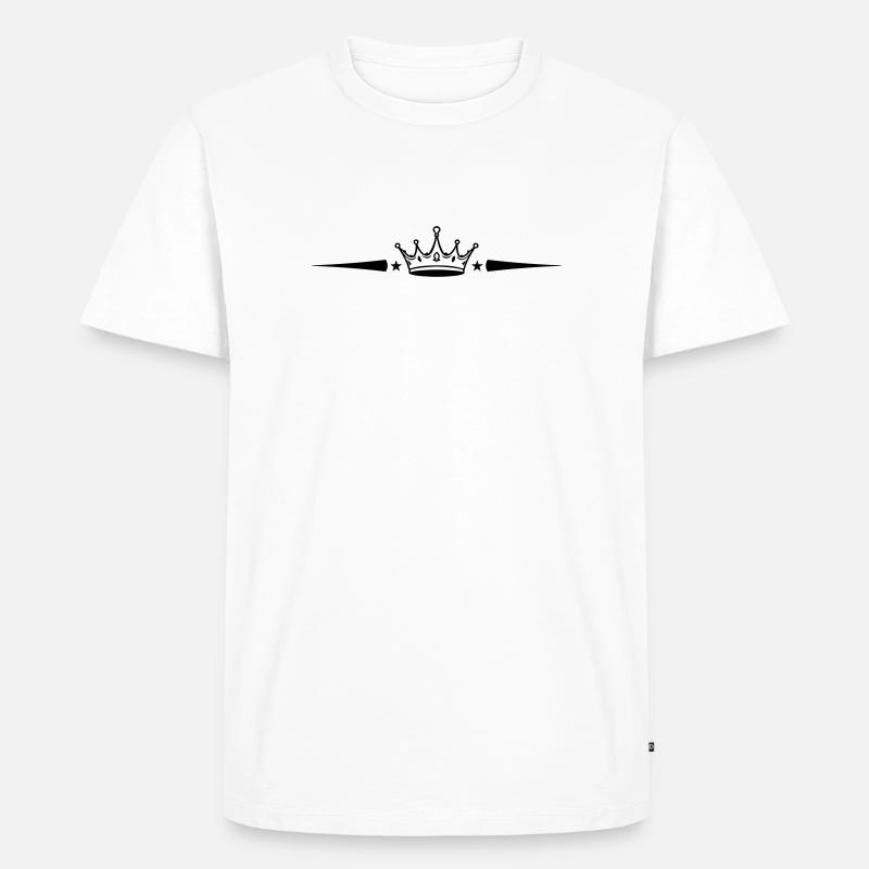 Krone Element - Männer Premium Bio T-Shirt - Weiß