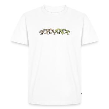 Serpents de mer : Bestiaire médiéval - T-shirt Premium bio Homme - blanc - Devant - Nico (187cm)