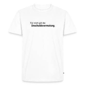 Presumption of innocence - Men's Premium Organic T-Shirt - white - Front - Nico (187cm)