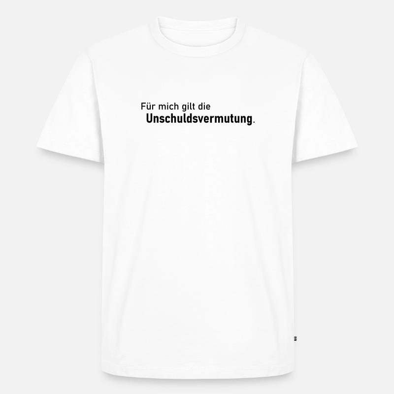 Unschuldsvermutung - Männer Premium Bio T-Shirt - Weiß