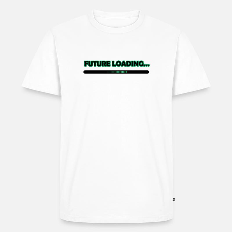 Future Loading Progress Tee - Men's Premium Organic T-Shirt - white