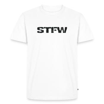 STFW - Search the fucking web - T-shirt Premium bio Homme - blanc - Devant - Nico (187cm)