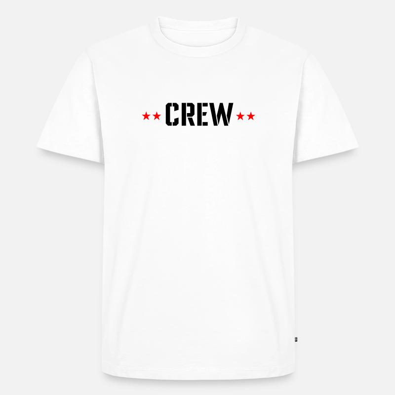 Crew mit Sterne - Männer Premium Bio T-Shirt - Weiß