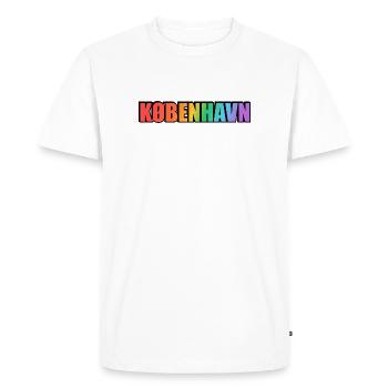 Kbenhavn LGBT Rainbow Copenhagen - Men's Premium Organic T-Shirt - white - Front - Nico (187cm)