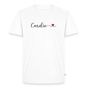 Cardio avec un cœur - T-shirt Premium bio Homme - blanc - Devant - Nico (187cm)
