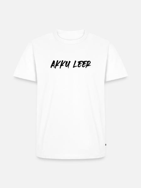 Akku leer - Männer Premium Bio T-Shirt - Weiß