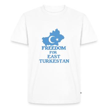 Freedom for East Turkestan - Men's Premium Organic T-Shirt - white - Front - Nico (187cm)