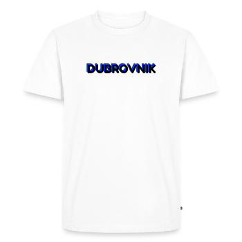 Lettrage de Dubrovnik dans la conception 3D - T-shirt Premium bio Homme - blanc - Devant - Nico (187cm)