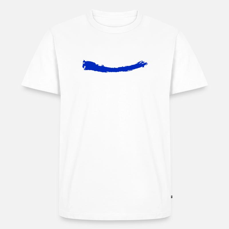 Pinsel | Brush | bleu - Männer Premium Bio T-Shirt - Weiß
