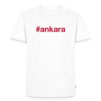 ANKARA Turkey Türkei Hashtag - Men's Premium Organic T-Shirt - white - Front - Nico (187cm)