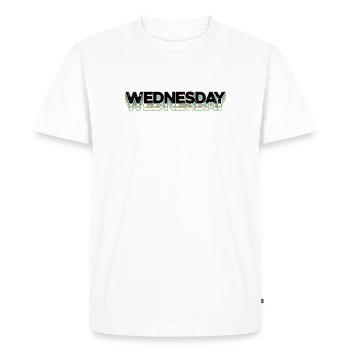 Mercredi - T-shirt Premium bio Homme - blanc - Devant - Nico (187cm)