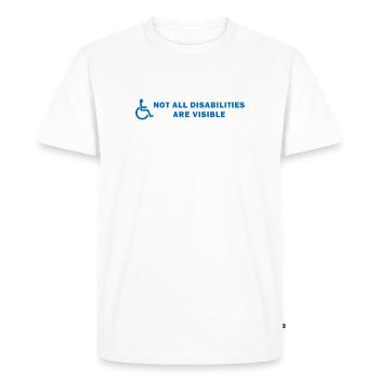 Tous les handicaps ne sont pas visibles - T-shirt Premium bio Homme - blanc - Devant - Nico (187cm)