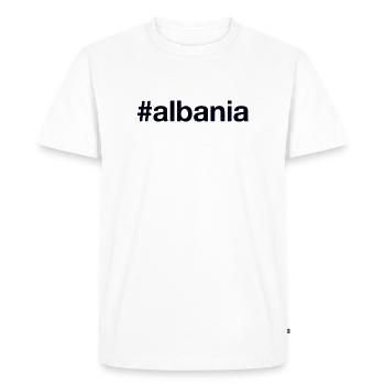 ALBANIE Hashtag Albanien - T-shirt Premium bio Homme - blanc - Devant - Nico (187cm)