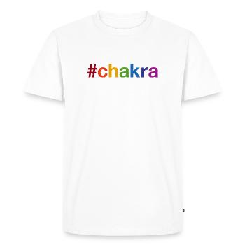 CHAKRA Hahstag - T-shirt Premium bio Homme - blanc - Devant - Nico (187cm)