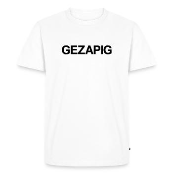 Paresseux – Humeur détendue flamande - T-shirt Premium bio Homme - blanc - Devant - Nico (187cm)