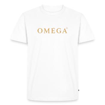 OMEGA - T-shirt Premium bio Homme - blanc - Devant - Nico (187cm)