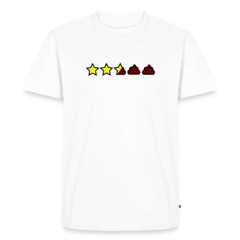 Note mixte - T-shirt Premium bio Homme - blanc - Devant - Nico (187cm)