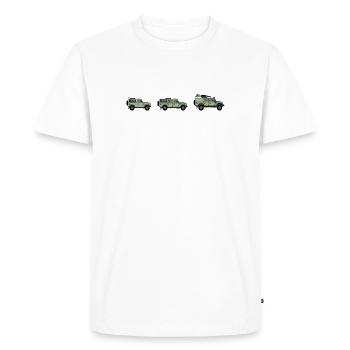 Defender - 90, 110 and offroad - Men's Premium Organic T-Shirt - white - Front - Nico (187cm)