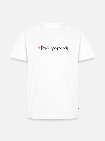 #lieblingsmensch - Männer Premium Bio T-Shirt - Weiß