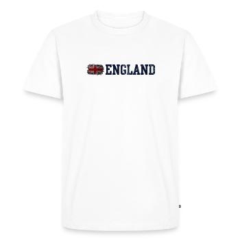 Vintage flag england - Men's Premium Organic T-Shirt - white - Front - Nico (187cm)