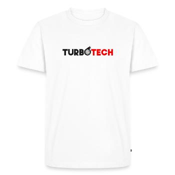 Turbotech - Red & Black Turbo-Charger - Men's Premium Organic T-Shirt - white - Front - Nico (187cm)