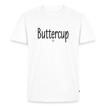 Valentine's Day, Nickname, Buttercup, Heart, Love - Men's Premium Organic T-Shirt - white - Front - Nico (187cm)