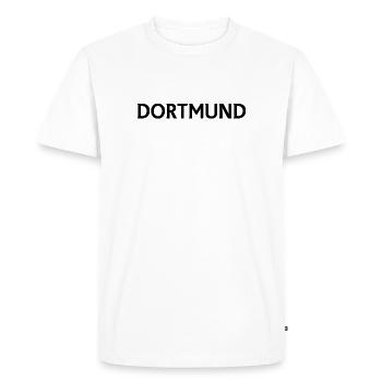 Dortmund - Men's Premium Organic T-Shirt - white - Front - Nico (187cm)