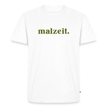 malzeit - Cool saying - Meal - Bon appetit - Men's Premium Organic T-Shirt - white - Front - Nico (187cm)