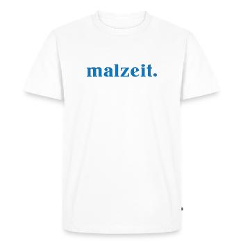 malzeit - Cool saying - Meal - Bon appetit - Men's Premium Organic T-Shirt - white - Front - Nico (187cm)
