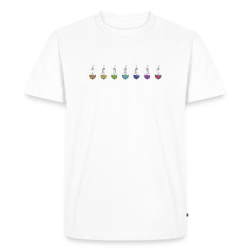 Expérience de chimie en laboratoire - T-shirt Premium bio Homme - blanc - Devant - Nico (187cm)