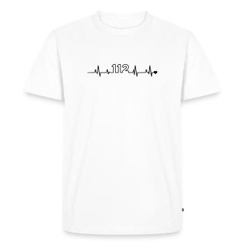 Fire Brigade 112 - Men's Premium Organic T-Shirt - white - Front - Nico (187cm)