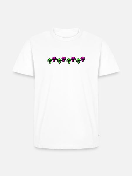 Pilze Bunt - Männer Premium Bio T-Shirt - Weiß