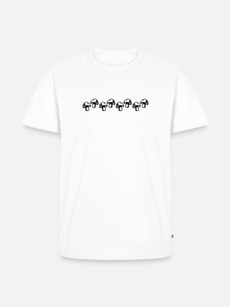 Pilze Symbol - Männer Premium Bio T-Shirt - Weiß