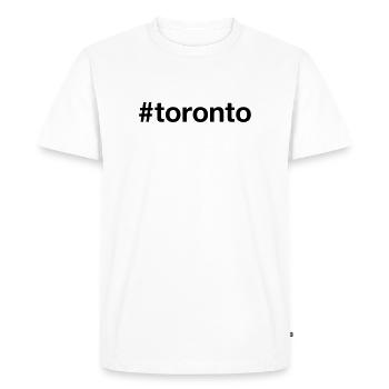 TORONTO Canada Kanada Hashtag - T-shirt Premium bio Homme - blanc - Devant - Nico (187cm)