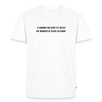 Se Déroule Sans Accroc / Agence Tous Risques - T-shirt Premium bio Homme - blanc - Devant - Nico (187cm)