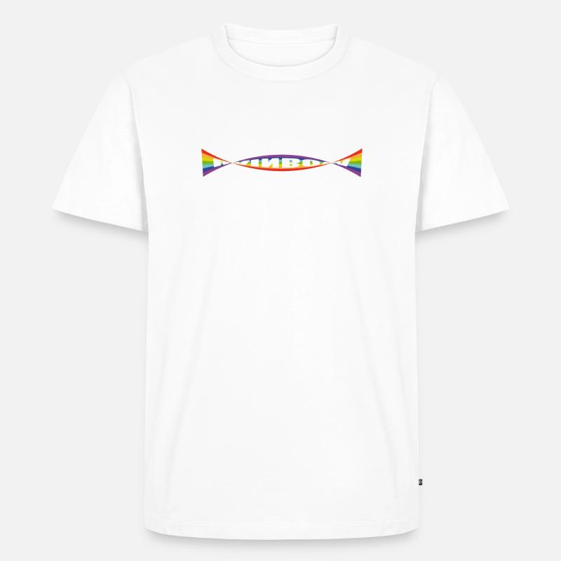 Rainbow flag Variation - Männer Premium Bio T-Shirt - Weiß
