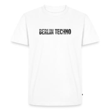 Berlin Techno photo design - raver, DJ, festival - Men's Premium Organic T-Shirt - white - Front - Nico (187cm)