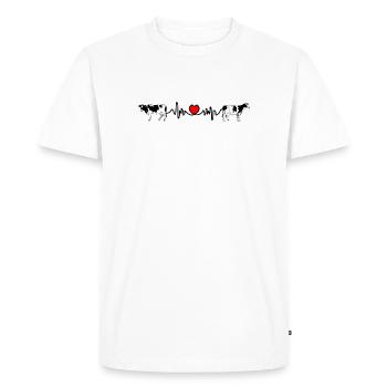 Cardio heart rate cows - Men's Premium Organic T-Shirt - white - Front - Nico (187cm)