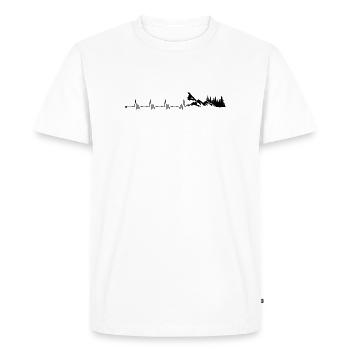 Heartbeat Snowboard - T-shirt Premium bio Homme - blanc - Devant - Nico (187cm)