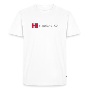 Norway Flag - Fredrikstad - Norge - Norwegen - Men's Premium Organic T-Shirt - white - Front - Nico (187cm)