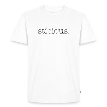 Sticious - T-shirt Premium bio Homme - blanc - Devant - Nico (187cm)