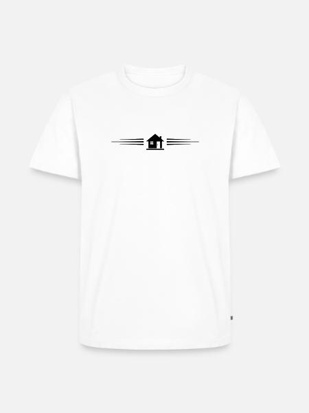 House icon property line - Men's Premium Organic T-Shirt - white