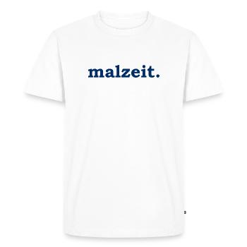 malzeit - Cool saying - Meal - Bon appetit - Men's Premium Organic T-Shirt - white - Front - Nico (187cm)